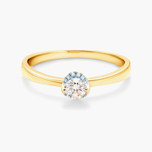 Pierścionek zaręczynowy SAVICKI: złoty, diament